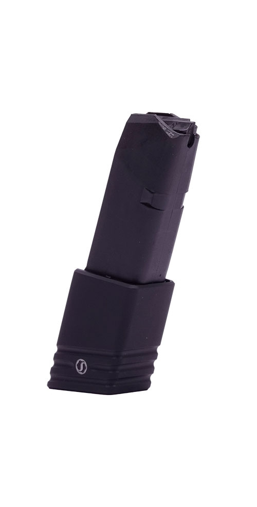 Améliore ton Glock avec l'extension Pro Nine de SCHMEISSER, offrant une meilleure prise en main, une capacité accrue et une installation facile pour des performances optimales.